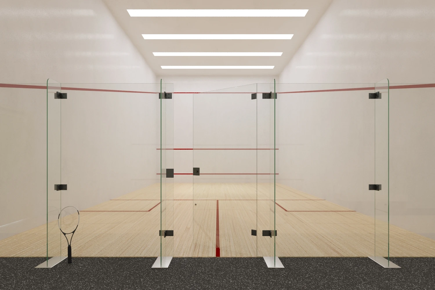 Double Squash Court 3D Model_07